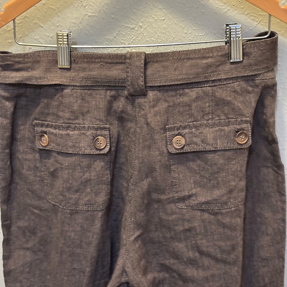 Sigrid Olsen Coastal Capri Pants Jacket 2 Pc Set Linen Blend Women’s Sz 10 - Picture 9 of 12
